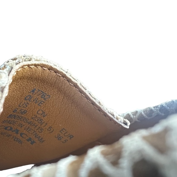 Coach‎ Olive Snakeskin Print Loafers - Picture 10 of 10